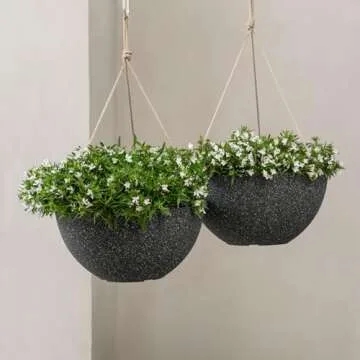 LA JOLIE MUSE Large Hanging Planters for Outdoor Use