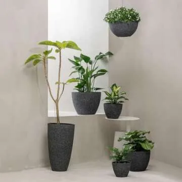 LA JOLIE MUSE Large Hanging Planters for Outdoor Use
