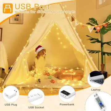 Ollny Rope Lights Outdoor Color Changing, 33FT 100 LED USB Waterproof String Lights with Remote, 18 Colors Fairy Rope Light for Indoor Bedroom Party Garden Wedding Holiday Decorations