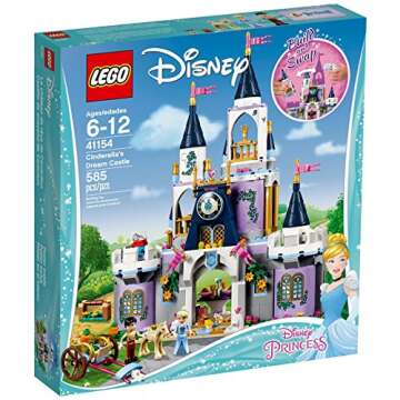 LEGO Disney Princess Cinderella's Dream Castle 41154 Popular Construction Toy for Kids (585 Pieces)