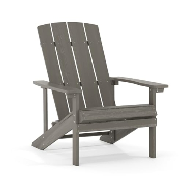 Flash Furniture Gray Adirondack Chair - Weather Resistant