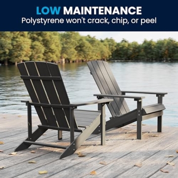 Flash Furniture Gray Adirondack Chair - Weather Resistant