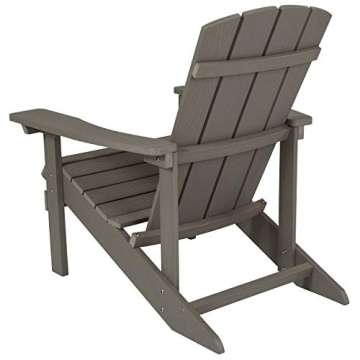 Flash Furniture Gray Adirondack Chair - Weather Resistant