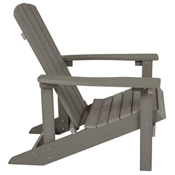 Flash Furniture Gray Adirondack Chair - Weather Resistant