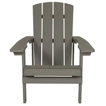 Flash Furniture Gray Adirondack Chair - Weather Resistant