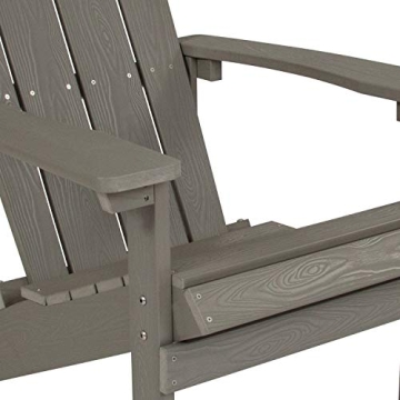 Flash Furniture Gray Adirondack Chair - Weather Resistant