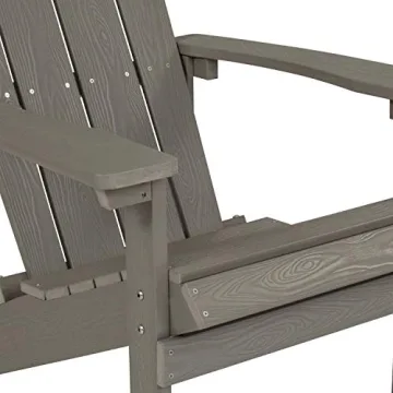 Flash Furniture Gray Adirondack Chair - Weather Resistant