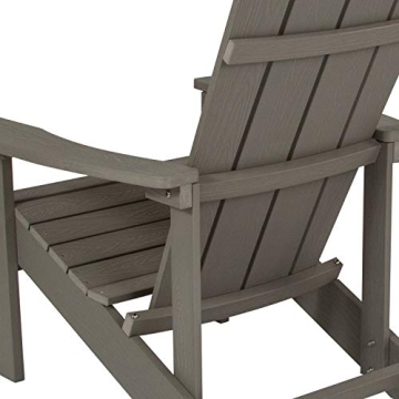 Flash Furniture Gray Adirondack Chair - Weather Resistant