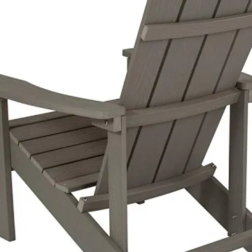 Flash Furniture Gray Adirondack Chair - Weather Resistant