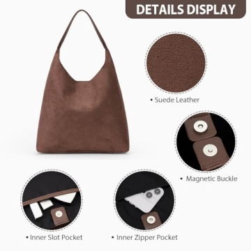 Stylish YFGBCX Faux Suede Tote Bag for Women