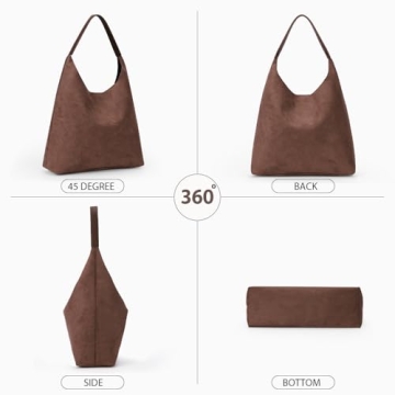 Stylish YFGBCX Faux Suede Tote Bag for Women