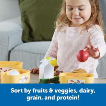 Learning Resources New Sprouts Pick ‘n’ Sort Food Groups, 26 Pieces, Ages 18 Months+, Grocery St...