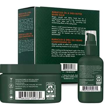 SheaMoisture Beard Care Gift Set – Beard Oil & Beard Balm Scented with Essential Oils, Christmas...