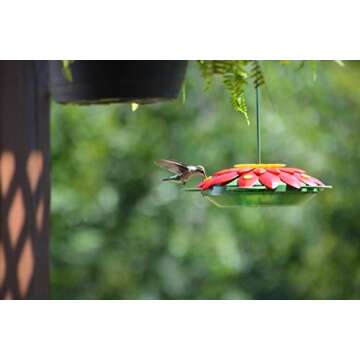 Nature's Way Bird Products WW3DHF3 Real 3D Flower Hummingbird Feeder, Red