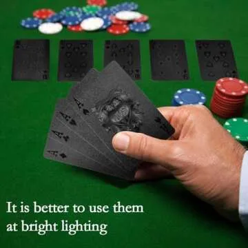 Cool Black Foil Poker Playing Cards - Waterproof Design