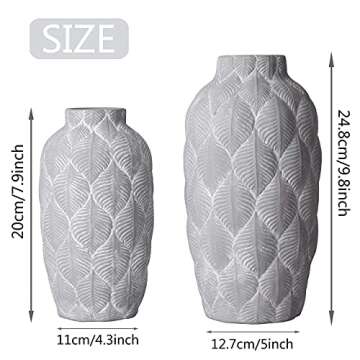 Elegant Rustic Ceramic Vases Set for Home Decoration