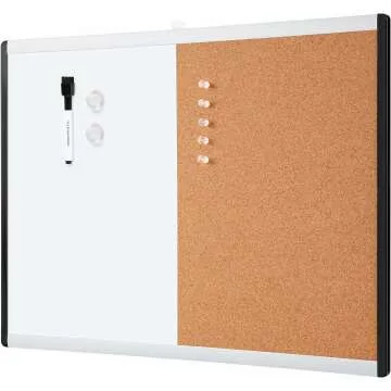 Magnetic Dry-Erase Combo Board - 17x23, White