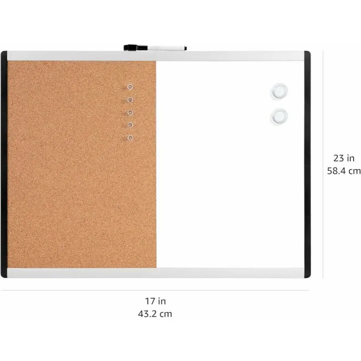 Magnetic Dry-Erase Combo Board - 17x23, White