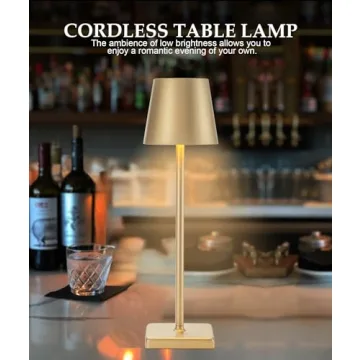 HASUN Cordless Table Lamp - Rechargeable 3 Color Dimming