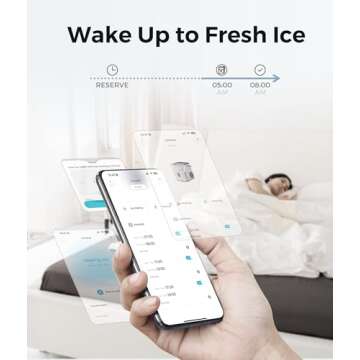 ecozy Smart Nugget Ice Maker Countertop, Pebble Ice Maker with 35lbs/24H Soft Chewable Ice, Self-Cleaning Ice Machine with Voice Control for Home Kitchen Party Bar Office, Stainless Steel