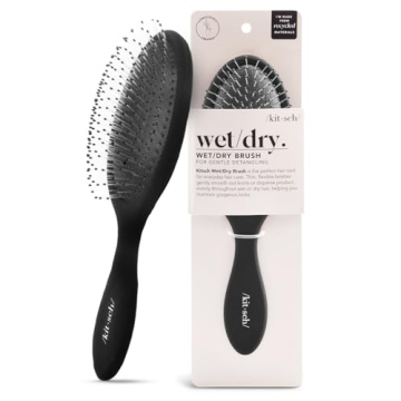 Kitsch Hair Detangler Brush - Eco-Friendly Detangling Brush for All Hair Types, Travel-Friendly Gift