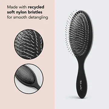 Kitsch Hair Detangler Brush - Eco-Friendly, Travel-Friendly
