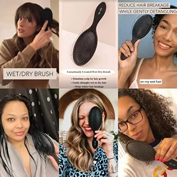 Kitsch Hair Detangler Brush - Eco-Friendly, Travel-Friendly