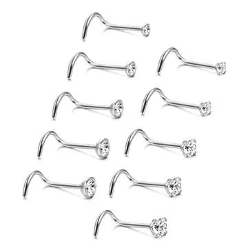 FIBO STEEL 20G Nose Rings for Women | Affordable & Stylish