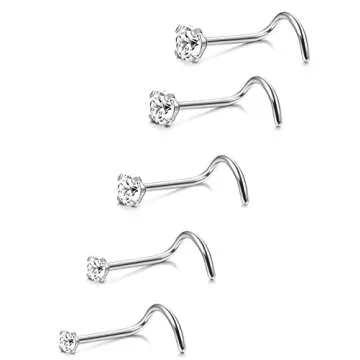 FIBO STEEL 20G Nose Rings for Women | Affordable & Stylish