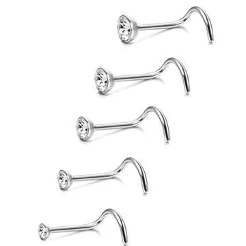 FIBO STEEL 20G Nose Rings for Women | Affordable & Stylish