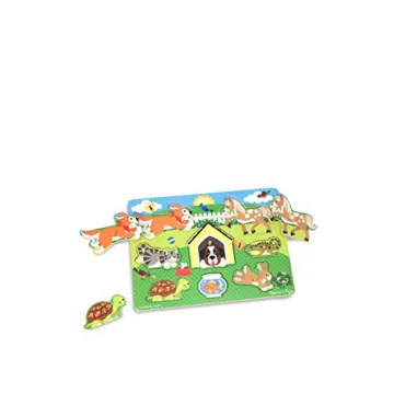 Melissa & Doug Pets Wooden Peg Puzzle for Toddlers