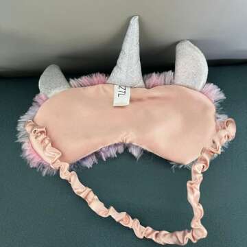 ZTL Unicorn Sleeping Mask and Unicorn Slippers Set Christmas Birthday Gift for Women Girls Kids