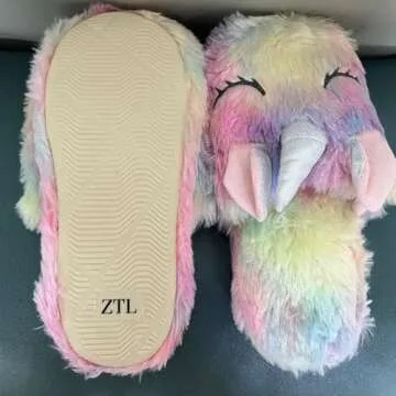 ZTL Unicorn Sleeping Mask and Unicorn Slippers Set Christmas Birthday Gift for Women Girls Kids