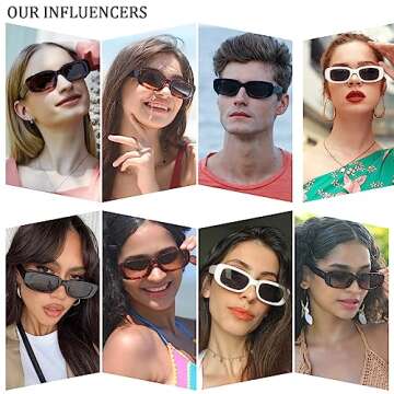 Dollger Rectangle Sunglasses for Women Men Trendy Retro Fashion Sunglasses UV 400 Protection Square leopard Frame