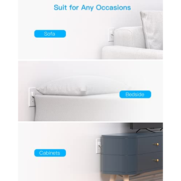 Ultra Thin Flat Plug Power Strip with USB Ports