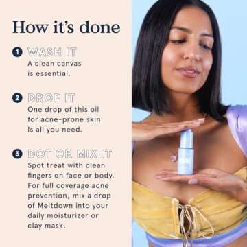 Blume Meltdown - Blue Tansy Face Oil - Acne Treatment + Pore Minimizer - Skin-Smoothing Face Serum with Black Cumin Seed & Rosehip Oil - Helps Calm Redness and Improve Texture (0.5 oz)