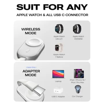 LISEN Portable Charger for Apple Watch - 1200mAh Power Bank