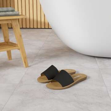 Soda Shoes Women Flip Flops Basic Plain Slippers Slip On Sandals Slides Casual Peep Toe Beach Efron-...