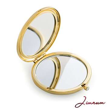 Luxury 24k Gold Electroplate Makeup Mirror by Jinvun