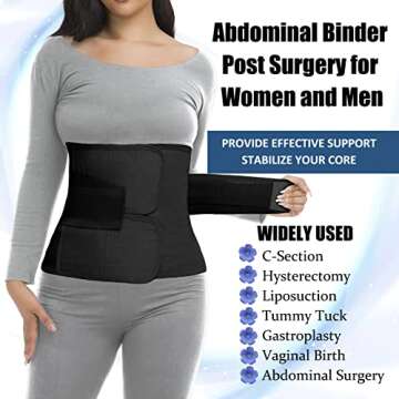 ChongErfei Postpartum Belly Band & Abdominal Binder Post Surgery Compression Wrap Recovery Support B...