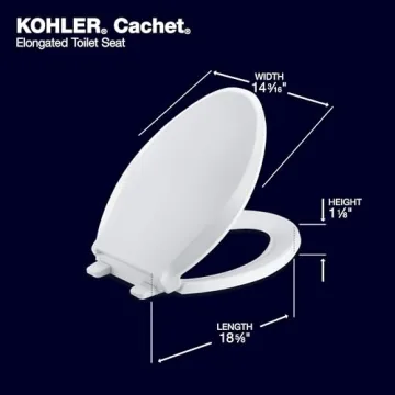 KOHLER Cachet Elongated Toilet Seat with Quiet-Close Lid