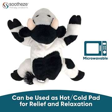 Sootheze Toasty Cow Stuffed Animal for Comfort Therapy