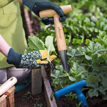 Gardtech Hand Dibber with Wooden Handle, Chrome Coated Stainless Steel Head - Lightweight Sturdy Hand Held Bulb Planter for Tulip Daffodil Crocus Garden Tool (Dibber)