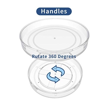 VAEHOLD 2-Tier Lazy Susan Turntable Spice Rack Organizer