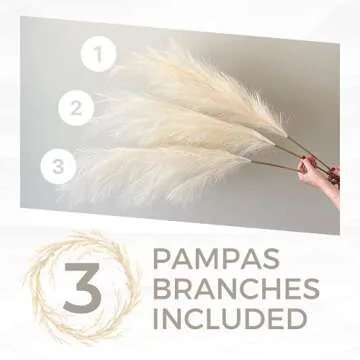 Elegant CREATEMEABRAND Faux Pampas Grass for Home Decor