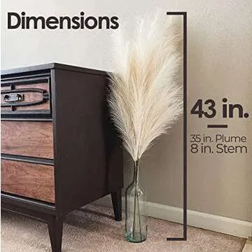 Elegant CREATEMEABRAND Faux Pampas Grass for Home Decor