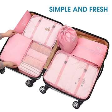 10 PCS Travel Packing Organizers for Easy Luggage Organization