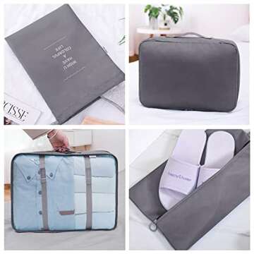 10 PCS Travel Packing Organizers for Easy Luggage Organization