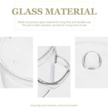 1.6L Versatile Glass Saucepan for All Cooking Needs