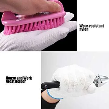 NRDBEEEC Safety Grip Working Gloves for BBQ and More